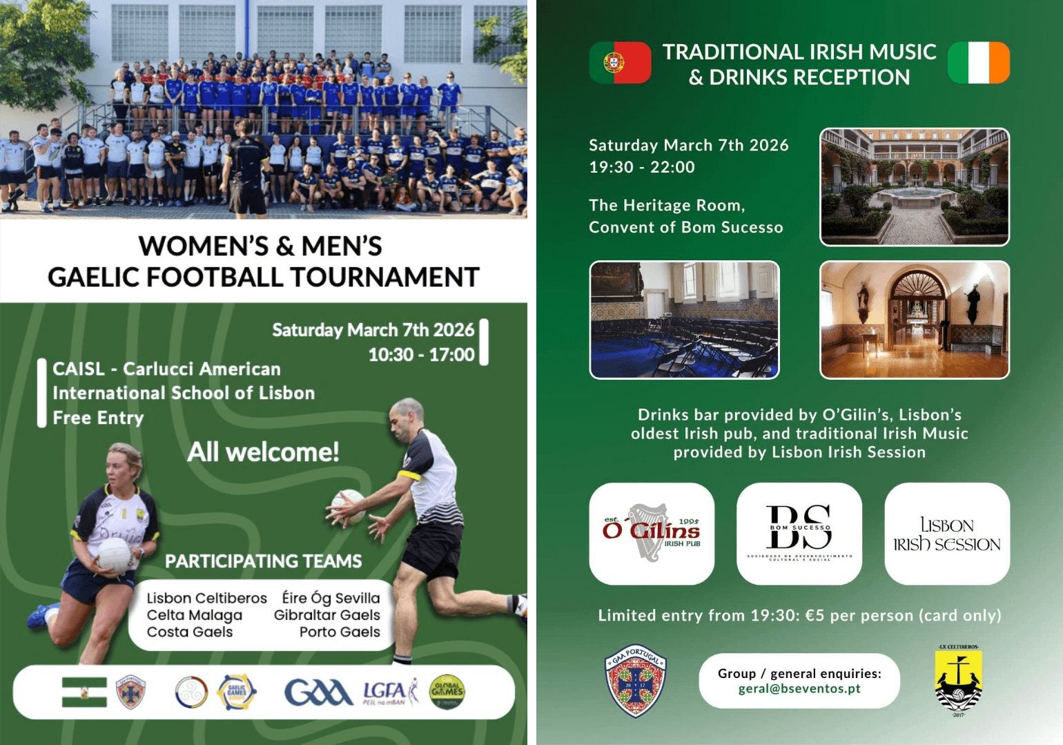 Irish Sports & Music Events