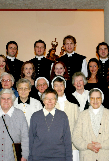  Bom Sucesso Sisters with Anuna 2005 Back Row L to R Sister Agnes Sister Colm Sister Alicia Centre row L to R Sister Bernadette Sister Nuala Front Row L to R Sister Martinez Sister Aedris Sister Elizabeth2005 
